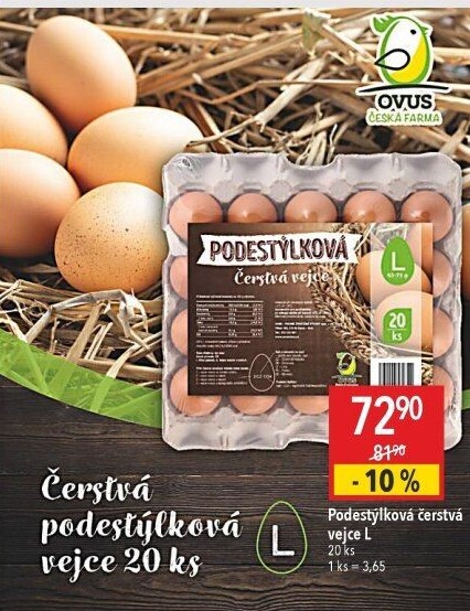 Vejce z podestýlky L Ovus