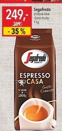 Zrnková káva Espresso Casa Segafredo