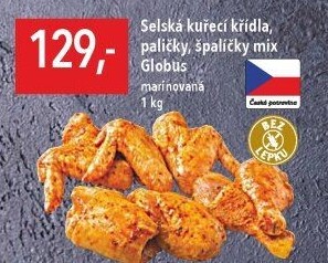 Selská kuřecí marinovaná křídla a stehna mix Globus