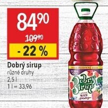 Sirup Dobrá voda
