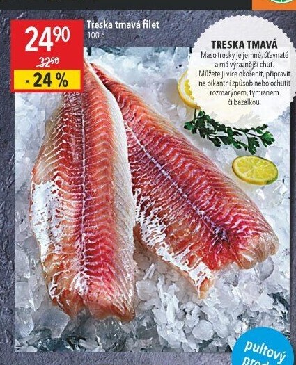 Treska tmavá filety