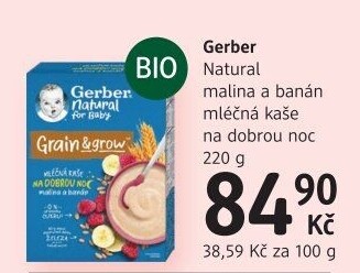 Kaše mléčná Na dobrou noc Gerber Natural for Baby