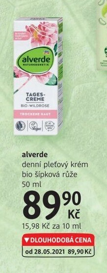Krém pleťový bio Šípková růže Alverde