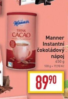 Horká čokoláda Manner