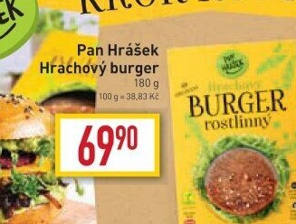 Hrachový burger Pan Hrášek Emco
