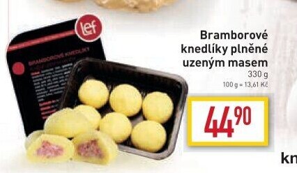 Knedlíky bramborové s uzeným masem Lef