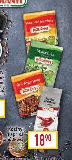 Koření Paprika lahůdková Kotányi