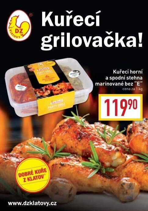 Kuřecí stehna marinovaná DZ Klatovy