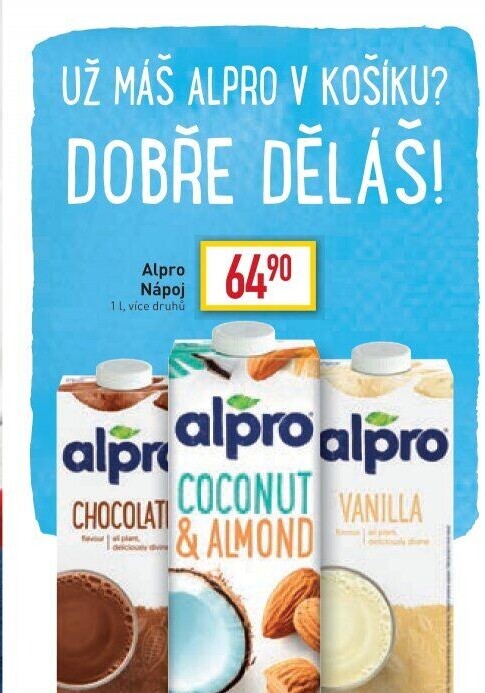 Rostlinné nápoje Alpro Soya