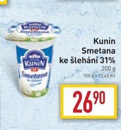 Smetana ke šlehání Kunín 31%