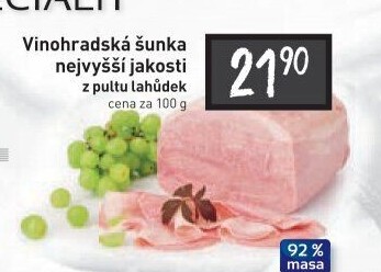 Šunka vinohradská nejvyšší jakosti LE&amp