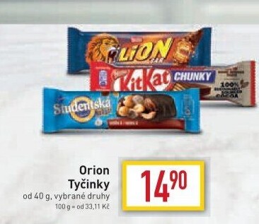 Tyčinky čokoládové Orion