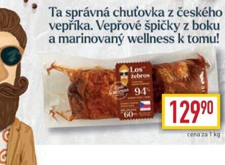 Vepřová žebra uzená Los Žebros Láďa Grileman Kostelecké uzeniny