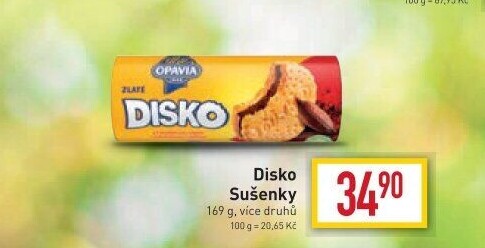 Zlaté sušenky Disko Opavia