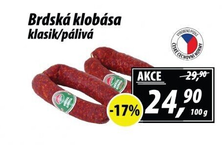 Brdská klobása Příbramská uzenina
