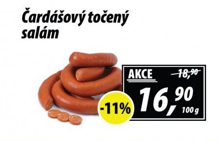 Salám čardášový točený
