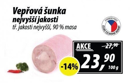 Šunka vepřová nejvyšší jakosti