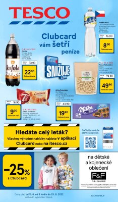 akční leták Tesco 17.8.2022-23.8.2022