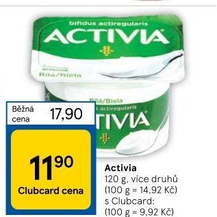 Bílý jogurt Activia Danone