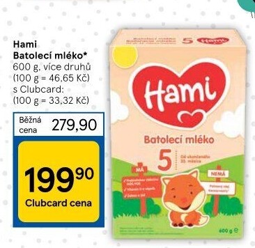 Kojenecká výživa Hami