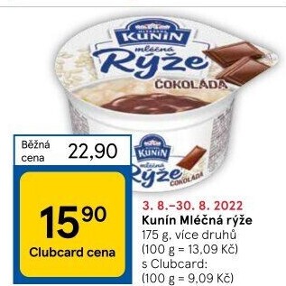 Mléčná rýže Kunín