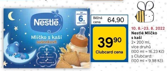 Mlíčko s kaší Nestlé