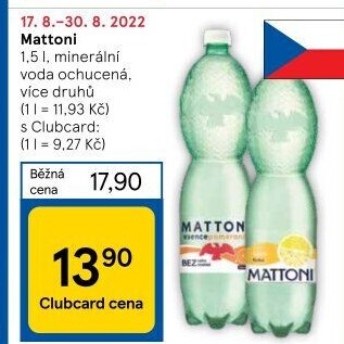 Ochucená voda Mattoni