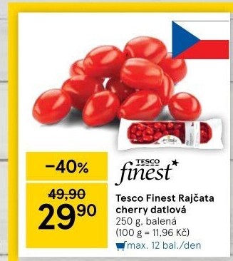 Rajčata cherry Tesco Finest