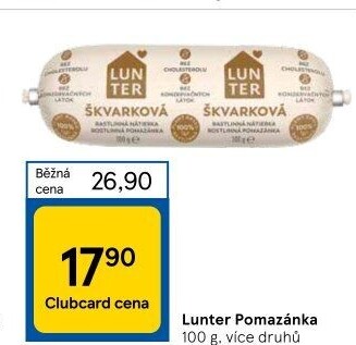 Rostlinné pomazánky Lunter