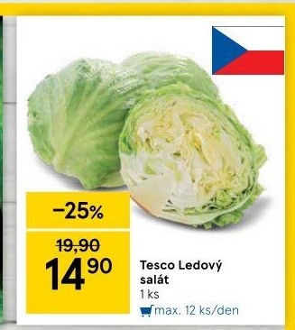 Salát ledový Tesco