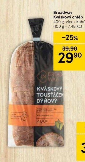 Toustový chléb kváskový Breadway