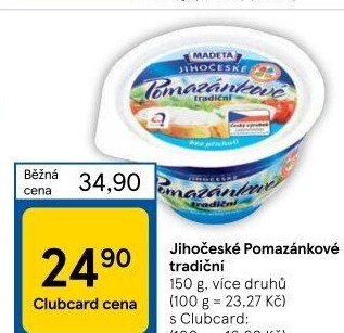 Tradiční pomazánkové Jihočeské Madeta