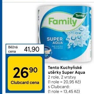 Utěrky kuchyňské 2vrstvé Super Aqua Tento
