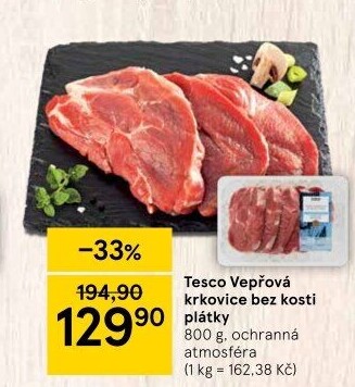 Vepřová krkovice bez kosti Tesco