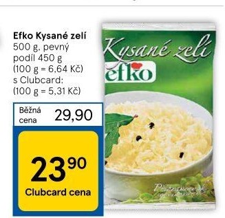 Zelí bílé kysané Efko