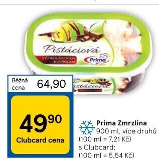 Zmrzlina ve vaničce Prima
