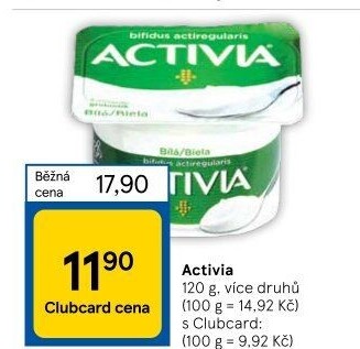 Bílý jogurt Activia Danone