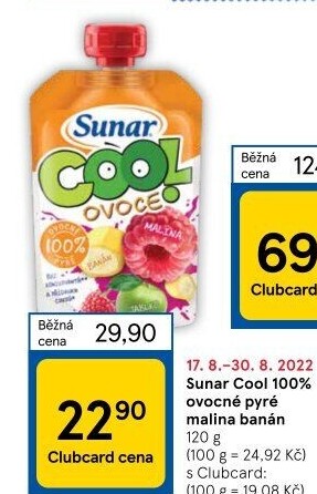 Kapsička do ručičky Ovocné pyré Cool Sunar