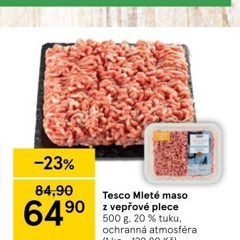 Maso mleté vepřové z plece Tesco