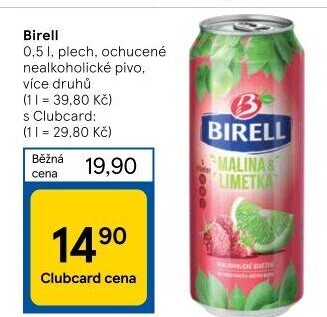 Nealkoholické pivo ochucené Birell