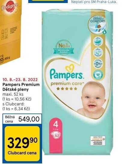Pleny dětské Pampers Premium Care