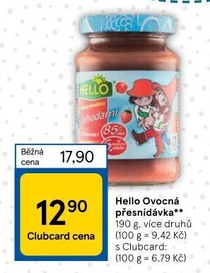 Přesnídávka ovocná Hello