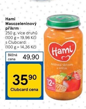 Příkrm masozeleninový Hami