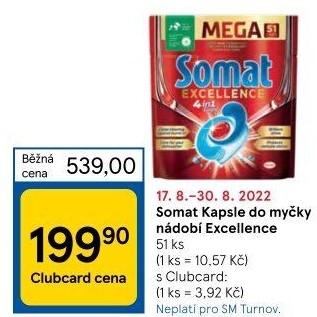 Tablety do myčky Excellence Somat