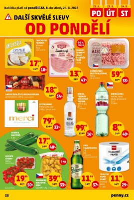 akční leták Penny Market 18.8.2022-24.8.2022