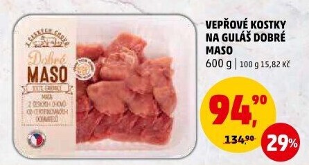 Maso na guláš vepřové Dobré maso