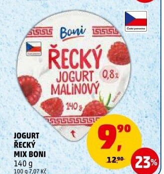 Ochucený jogurt řeckého typu Boni