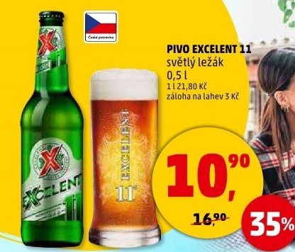 Pivo světlý ležák 11° Excelent