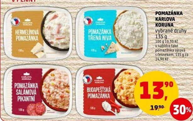 Pomazánky Karlova Koruna