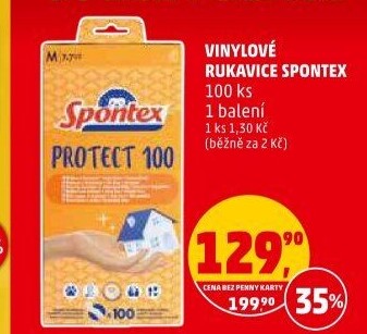 Rukavice vinylové Spontex